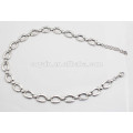 Fashion jewelry Simple surgical steel long silver necklace chain